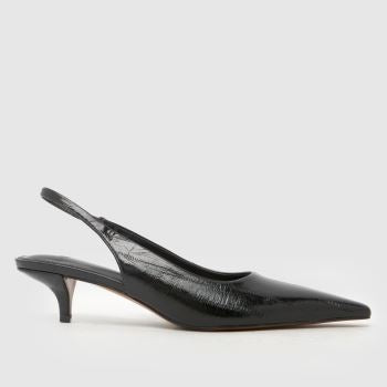 schuh Black Shery Court Kitten Womens High Heels