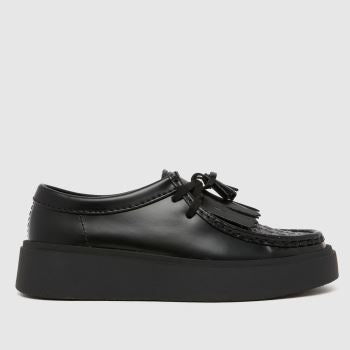 Clarks Black Torview Embossed Womens Flats