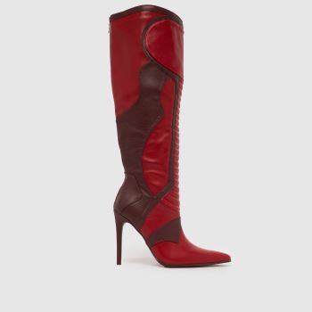 Azalea Wang Red Rodrigo Heeled Womens Boots