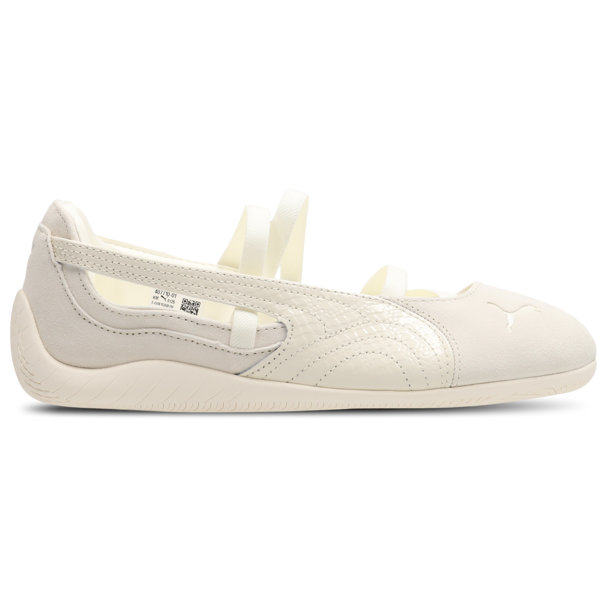 schuh Lilah Hair-On Leather Ballet