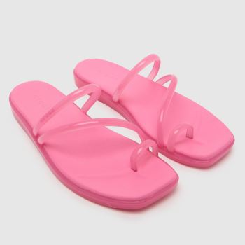 Crocs Pink Miami Jelly Toe Loop Womens Sandals