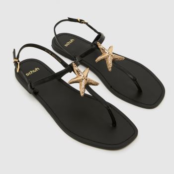 schuh Black Tove Shell Womens Sandals