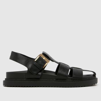 schuh Black Taria Fisherman Womens Sandals