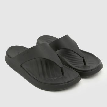 Crocs Black Getaway Triangle Flip Womens Sandals