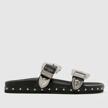 Azalea Wang Black Tegan Womens Sandals