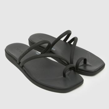 Crocs Black Miami Toe Loop Womens Sandals