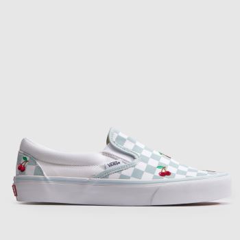 Vans White & Blue Classic Slip-on Womens Trainers