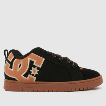 DC Black & Brown Court Graffik Womens Trainers