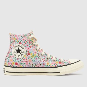 Converse White Multi All Star Hi Womens Trainers