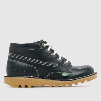 Kickers Navy Kick Hi Zip Junior