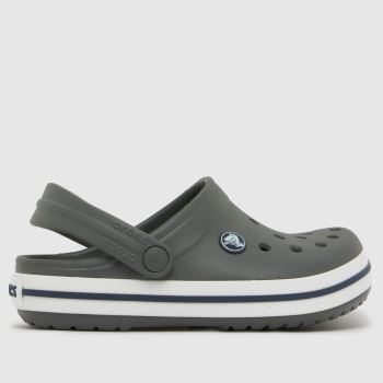 Crocs Grey & Navy Crocband Clog Junior