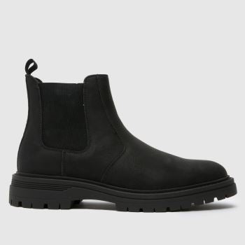 schuh Black Dion Chunky Chelsea Mens Boots