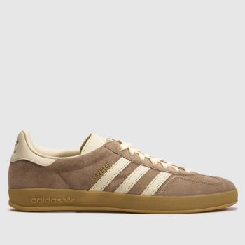 adidas Brown & White Gazelle Indoor Mens Trainers