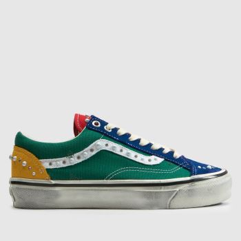 Vans Green Multi Ols Skool Pearlized Mens Trainers