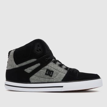 DC Black & Grey Pure High Top Wc Mens Trainers