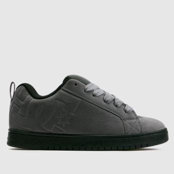 DC Grey & Black Court Graffik Mens Trainers