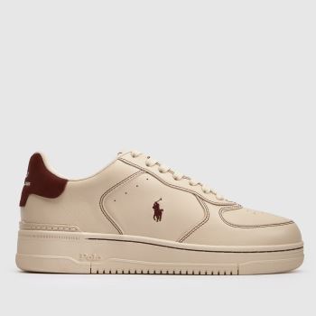 Polo Ralph Lauren Off-White Multi Masters Court Mens Trainers