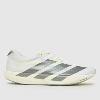 adidas White & Silver Adizero Adios 9 Mens Trainers