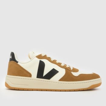VEJA Beige Multi V-10 Mens Trainers