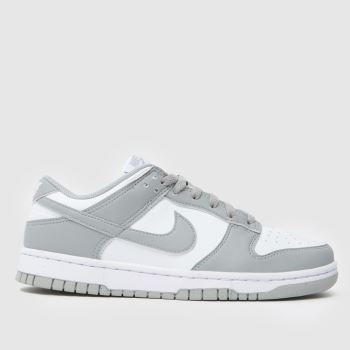 Nike White & grey Dunk Low Mens Trainers