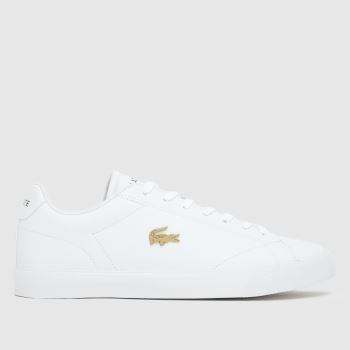 Lacoste White & Gold Lerond Mens Trainers