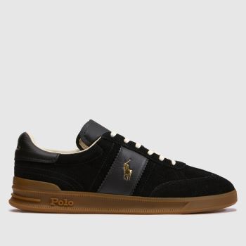 Polo Ralph Lauren Black Multi Heritage Aera Mens Trainers