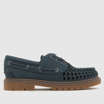 schuh Navy Lonely Woven Lace Up Boys Junior