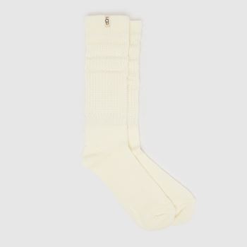 UGG White Tyla Slouchy Crew Sock 1 pack Socks