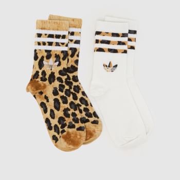 adidas Print Leopard Crew Sock 2PK Socks