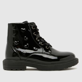 schuh Black Cuddle Heart Girls Junior