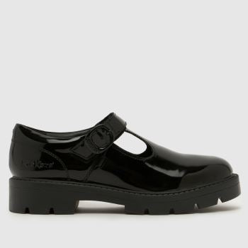 Kickers Black Kick Kori T-Bar Girls Youth