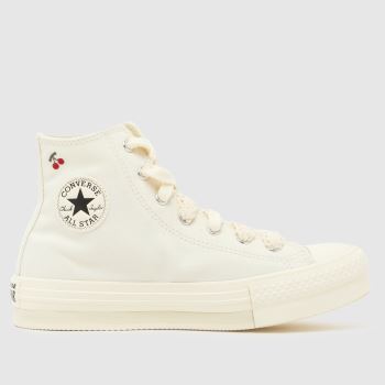 Converse White All Star Hi EVA Lift Girls Youth