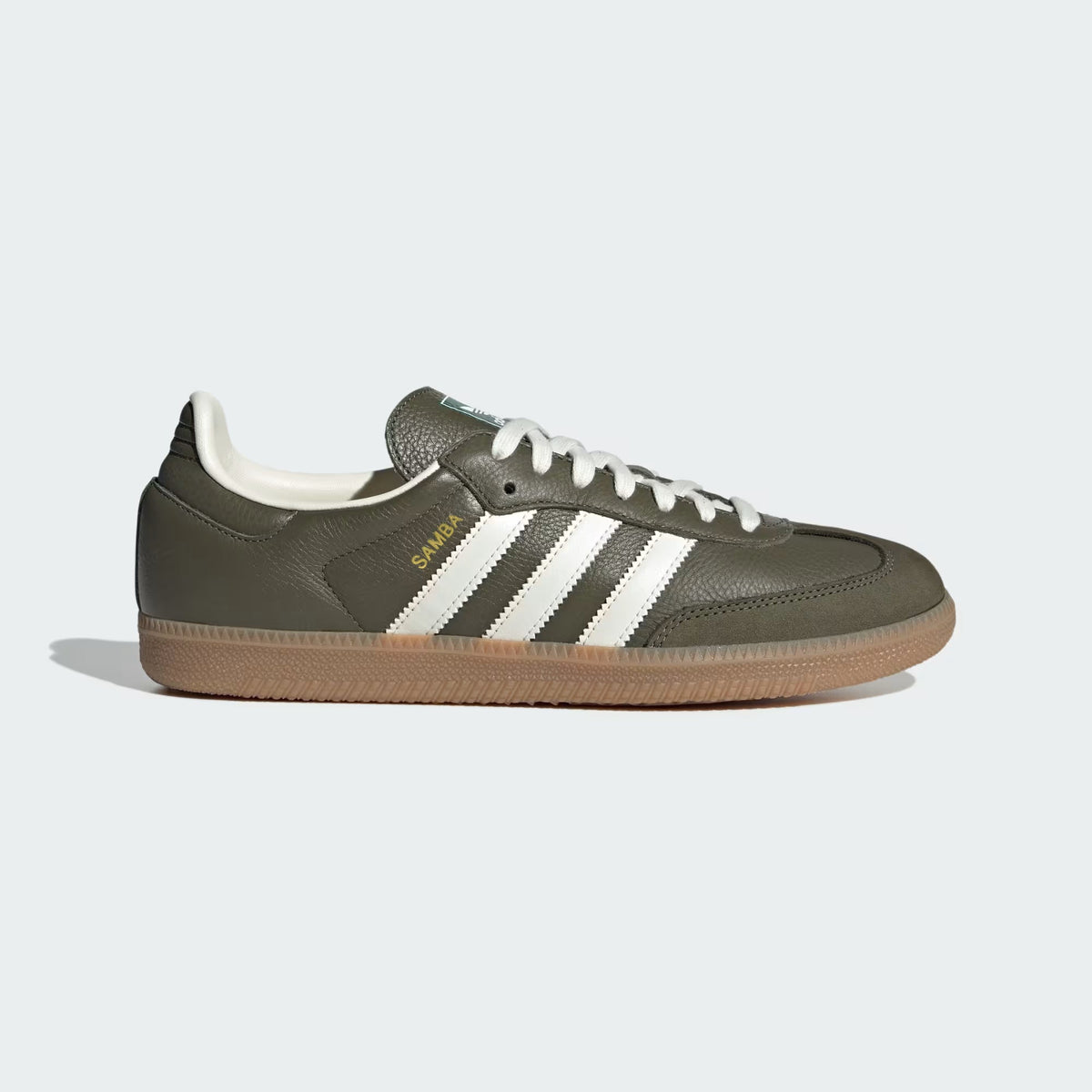 Adidas Samba OG Shoes – Medium Dark Khaki & Off White
